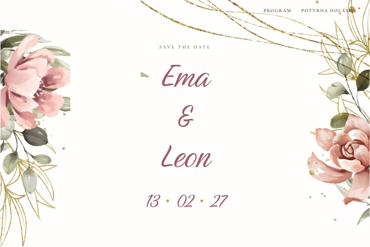 Cupid digital wedding invitation - Papilon Design