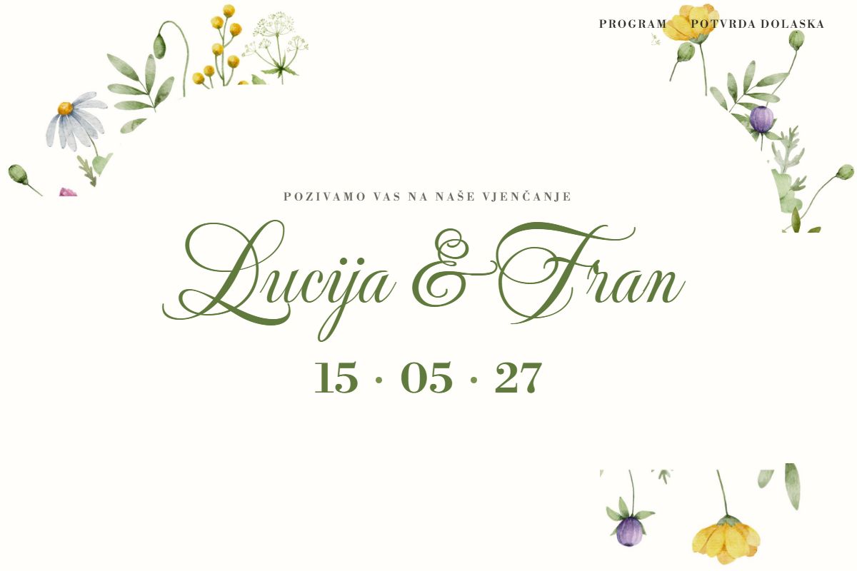 Eden digital wedding invitation - Papilon Design