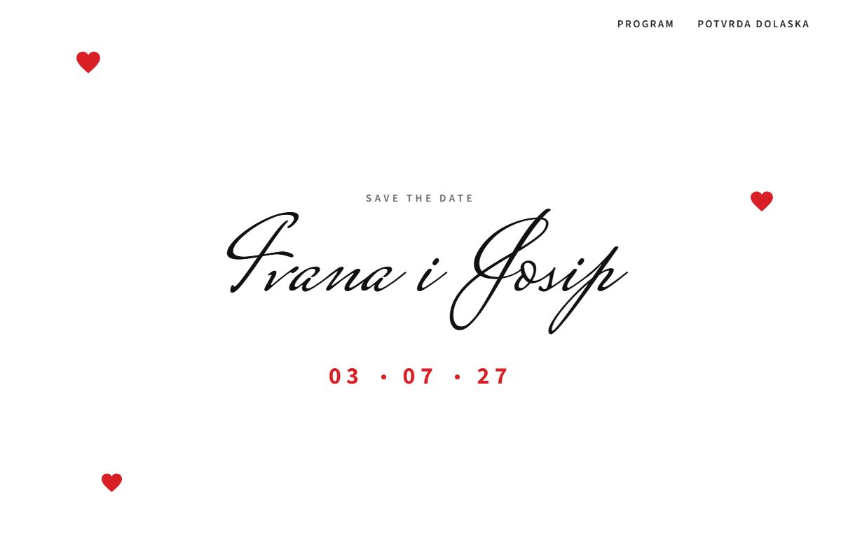 Sweetheart digital wedding invitation - Papilon Design