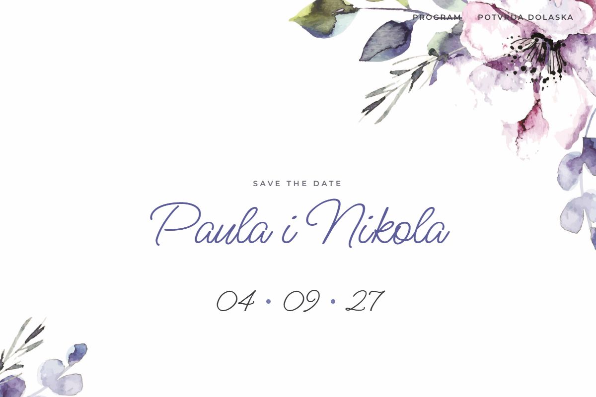 Elena digital wedding invitation - Papilon Design