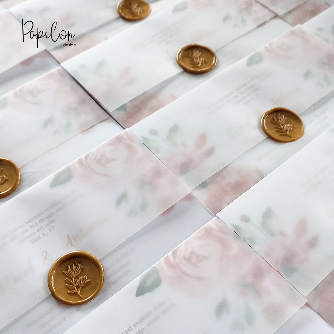 papilon design pozivnice za vjenčanje