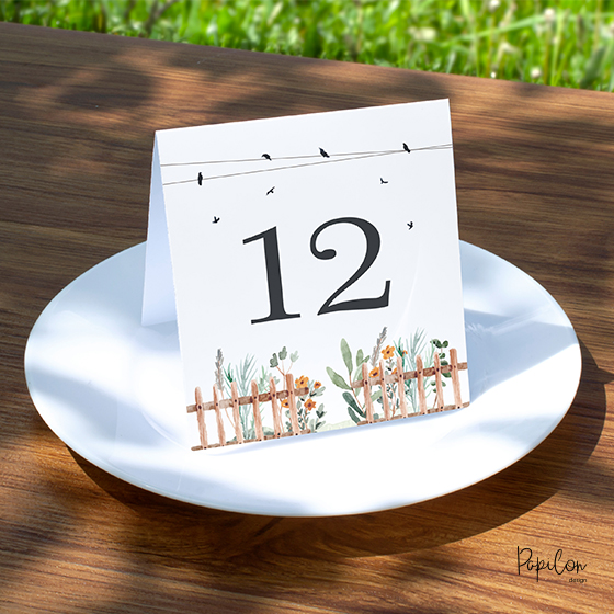 papilon design brojevi za stol vjenčanje