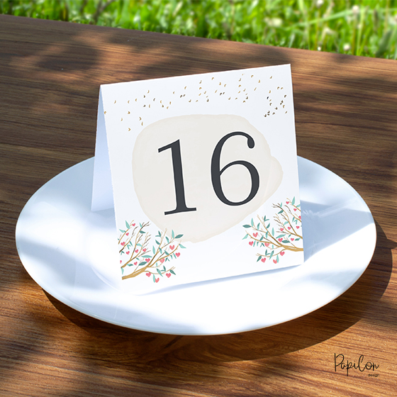 papilon design brojevi za stol vjenčanje