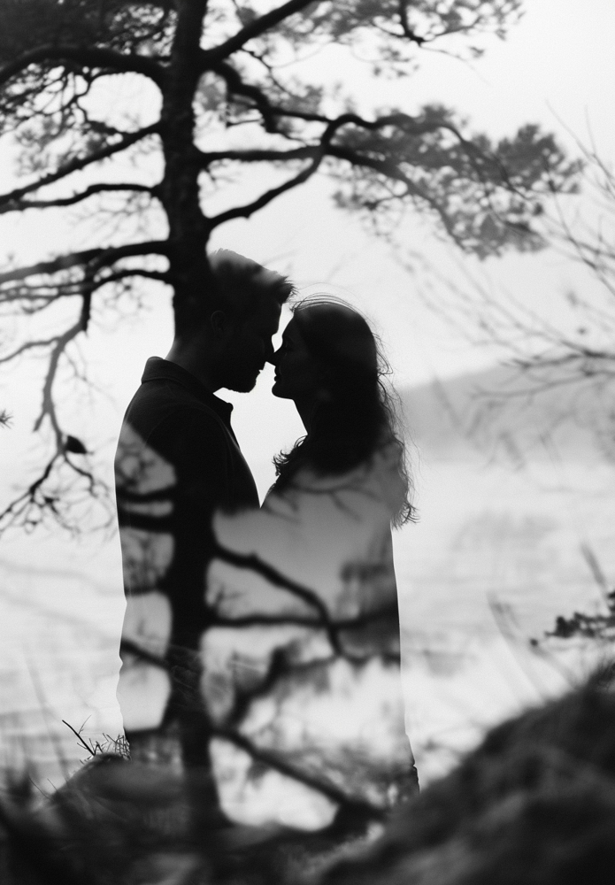 Promise Black and White digital wedding invitation - Papilon Design